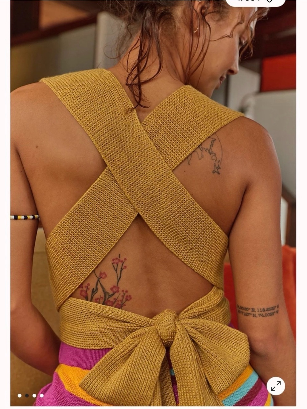 Free People Orchid Convertible Open Back Sweater Tank
